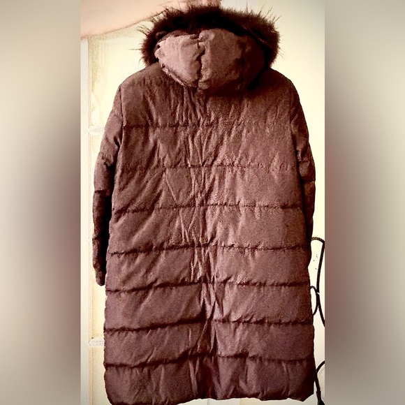 MAX & CO LONG DOWN PARKA PUFFER COAT WITH HOOD AND DETACHABLE REAL FUR - Picture 3 of 5